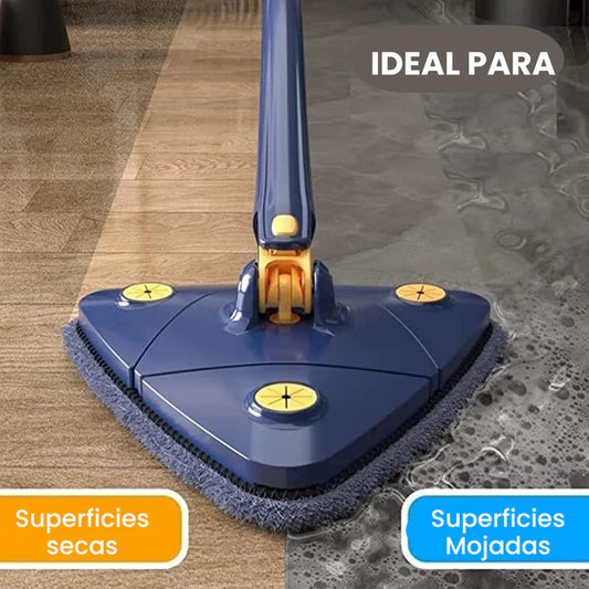 Trapeador triangular azul