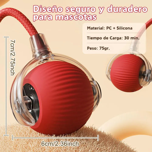 PELOTA INTERACTIVO PARA GATOS con Soga