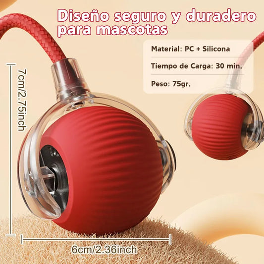 PELOTA INTERACTIVO PARA GATOS con Soga